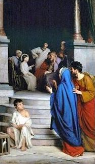Maria e São José encontram o Menino Jesus entre os doutores no Templo